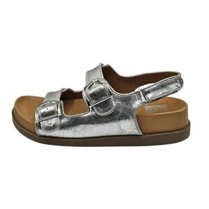 DV by Dolce Vita Metallic Silver Alameda Chunky Platform Dad Sandal with Straps